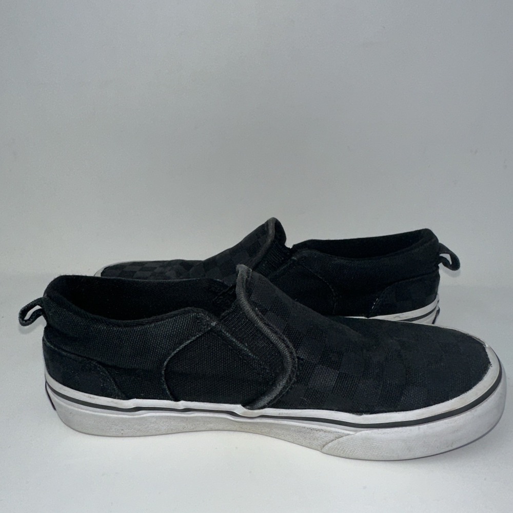 Vans Classic Black Checkerboard Slip Ons Kids Size 1 - Picture 2 of 16